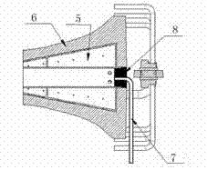 Forced cooling method for wind power cast