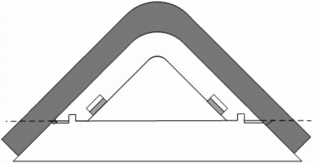 Mold and technology for forming composite T-shaped stringer stiffened wallboard