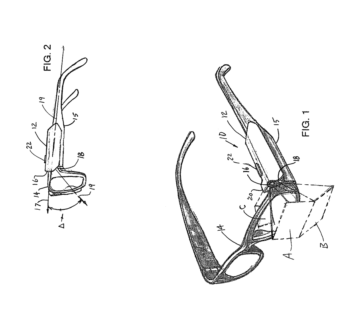 Eyeglass recorder with multiple scene cameras and saccadic motion detection