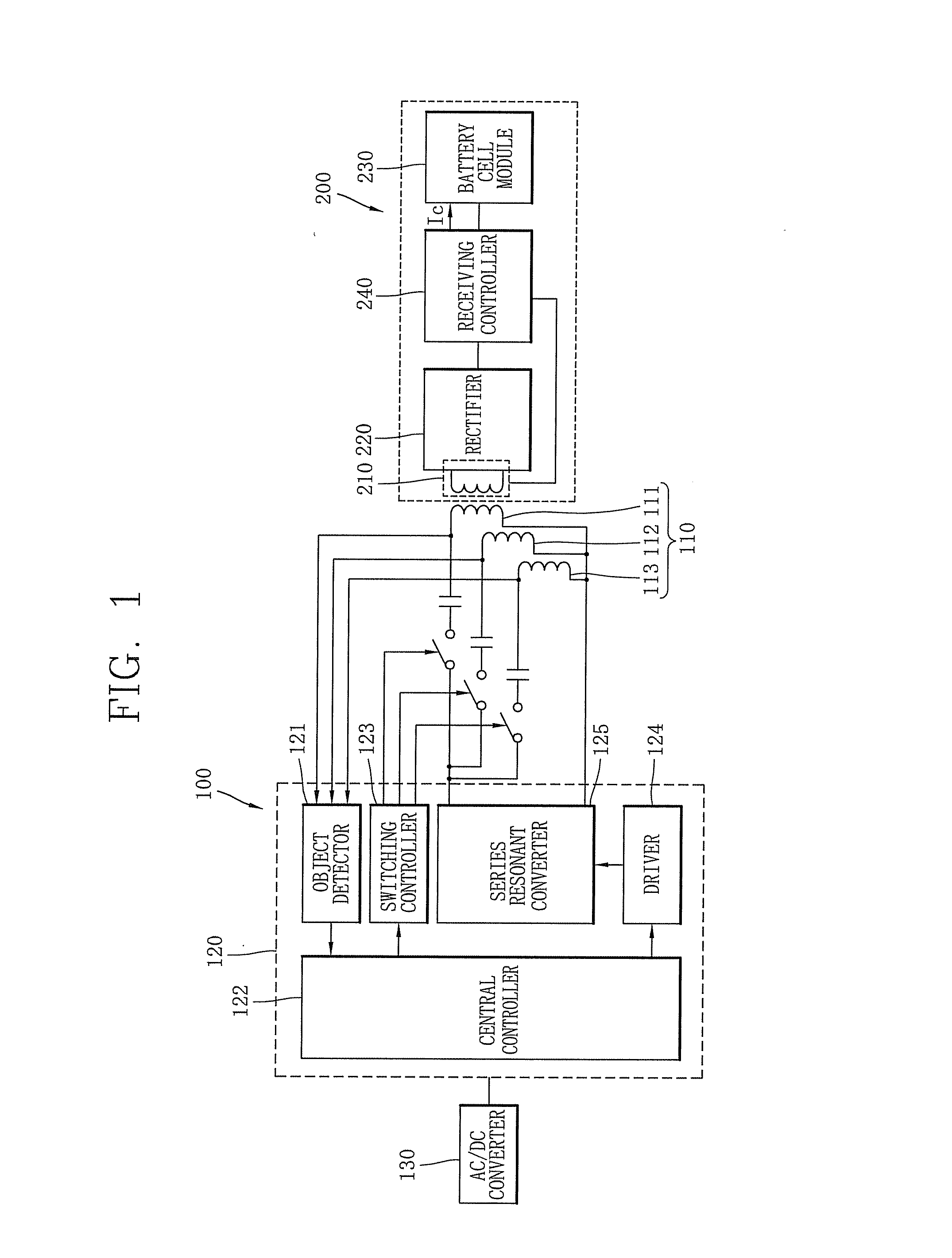 Core assembly for wireless power transmitting device and wireless power transmitting device having the same
