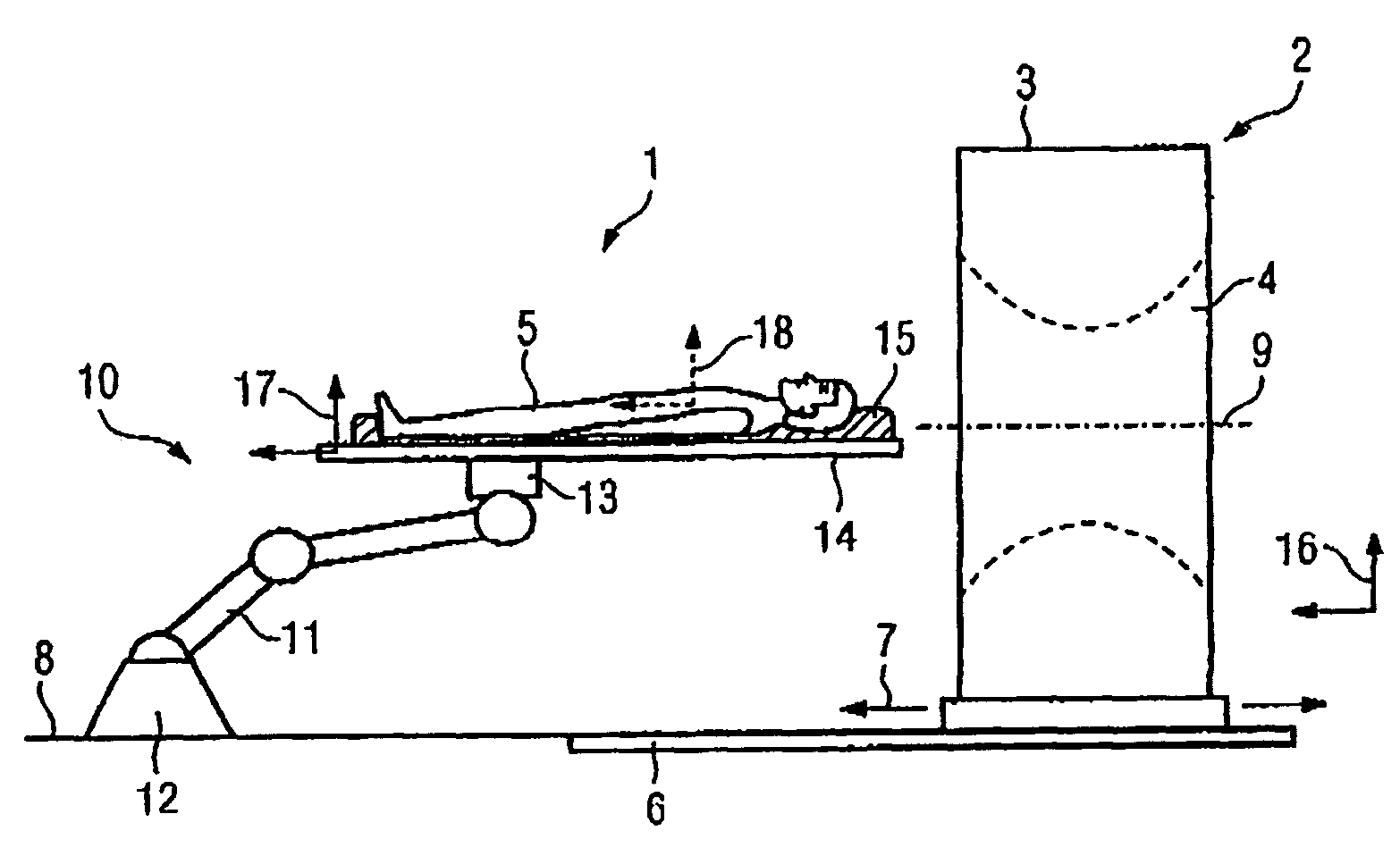 Imaging device and therapy facility having such a device