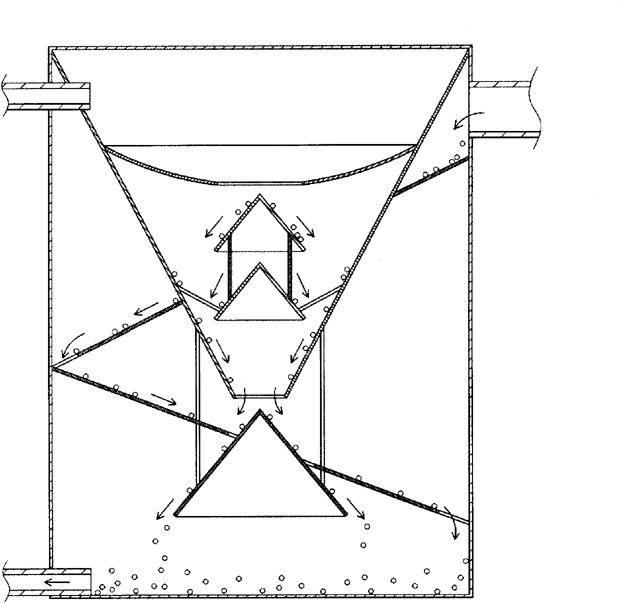 Device for collecting fine sand of a rock