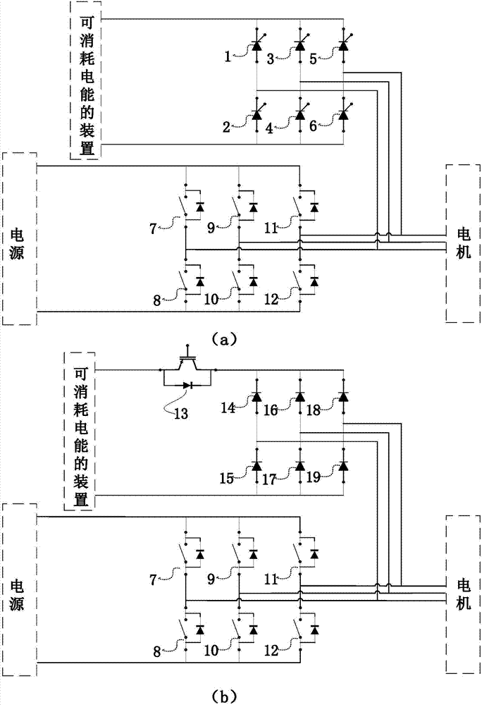 Novel driving and feedback current asymmetric motor driving circuit and application