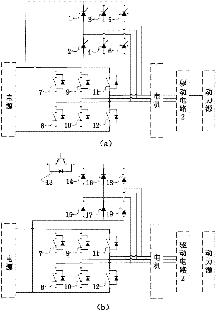 Novel driving and feedback current asymmetric motor driving circuit and application