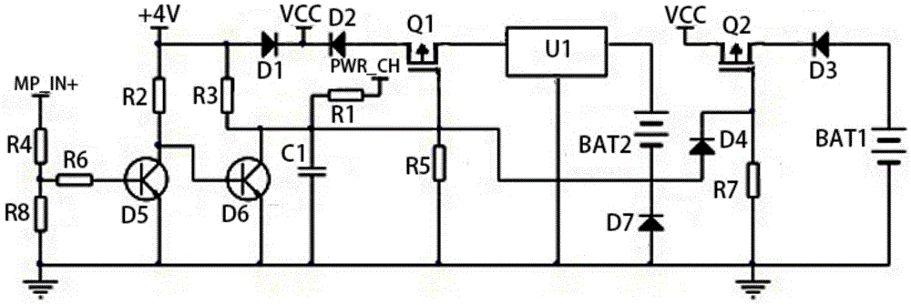 Ammeter and power supply circuit therein, and power supply control method inside the ammeter