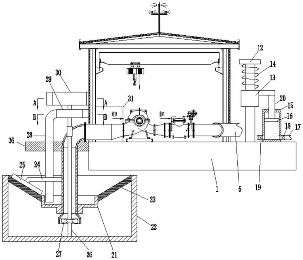 Siphon and electric pump water supply type water intake pump ship