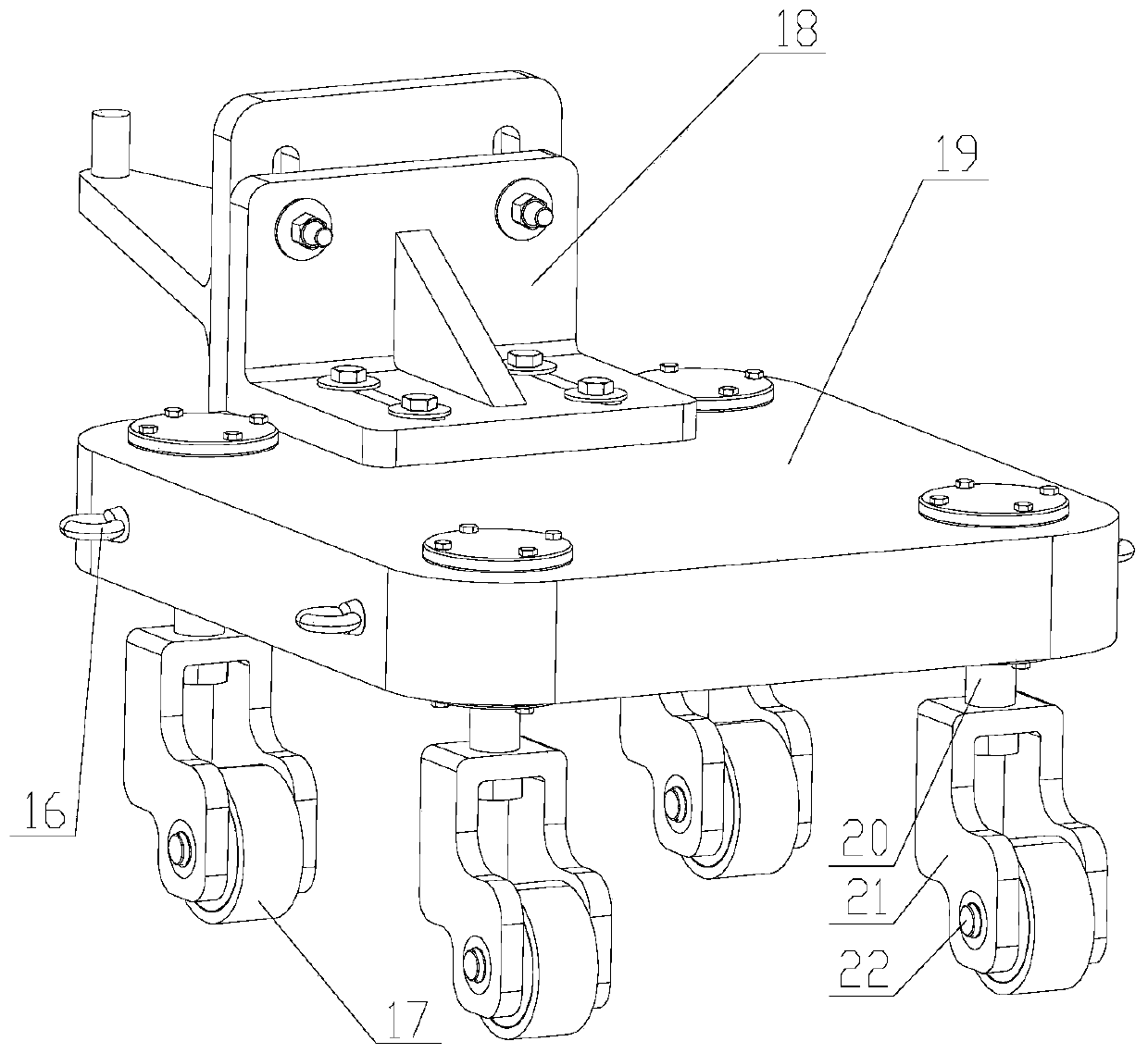Variable-structure rope traction parallel robot for automobile collision test