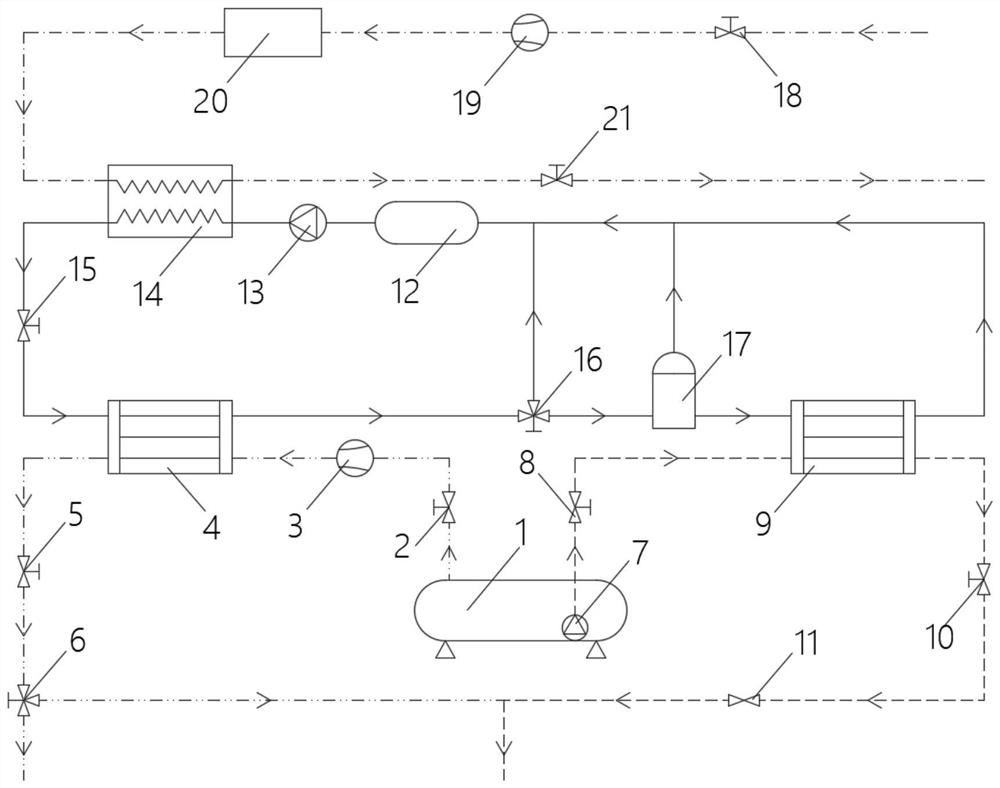 BOG heating utilization and LNG revaporization system and control method thereof