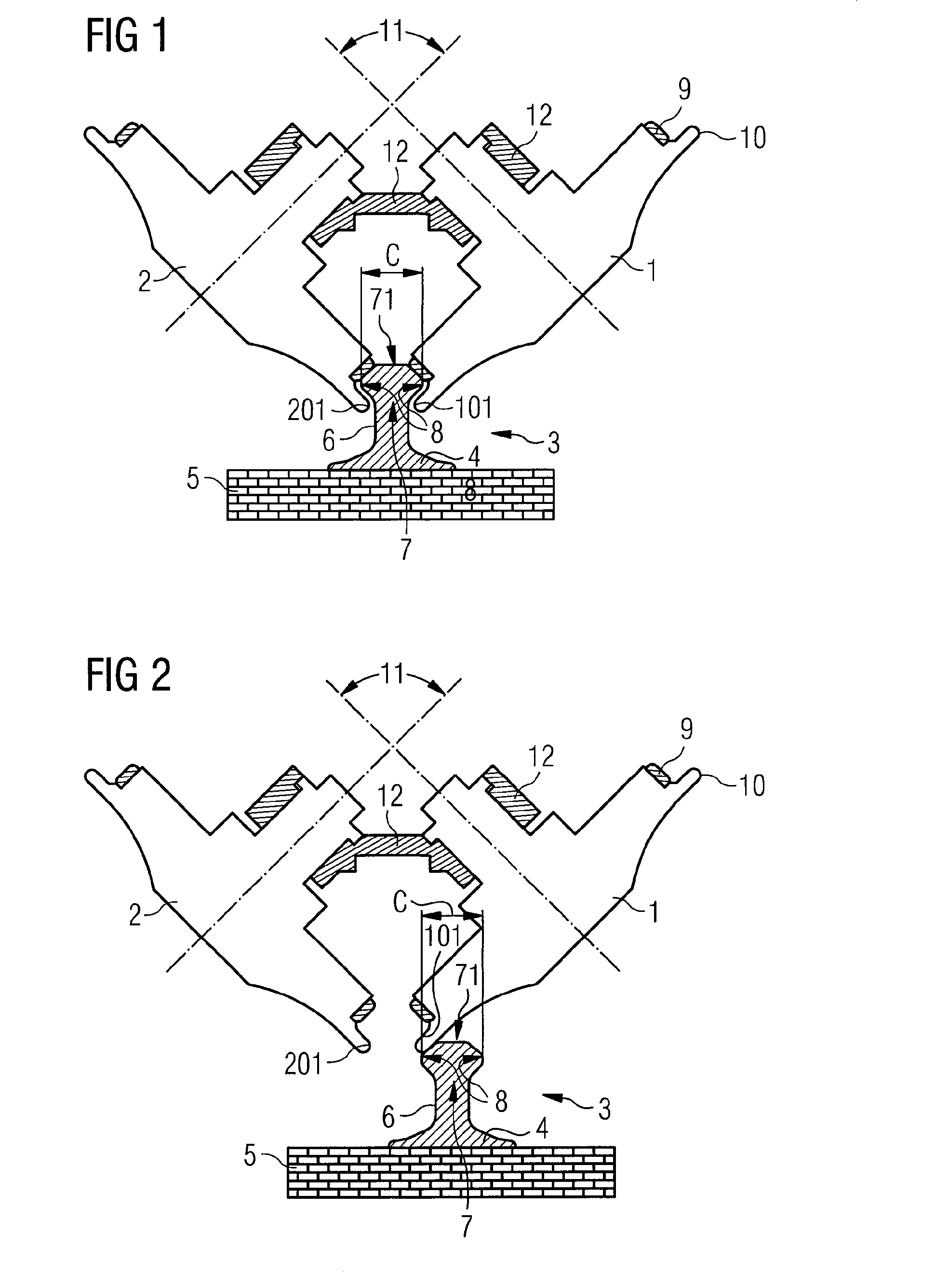 Method and device for protection against guiding loss for a guided vehicle
