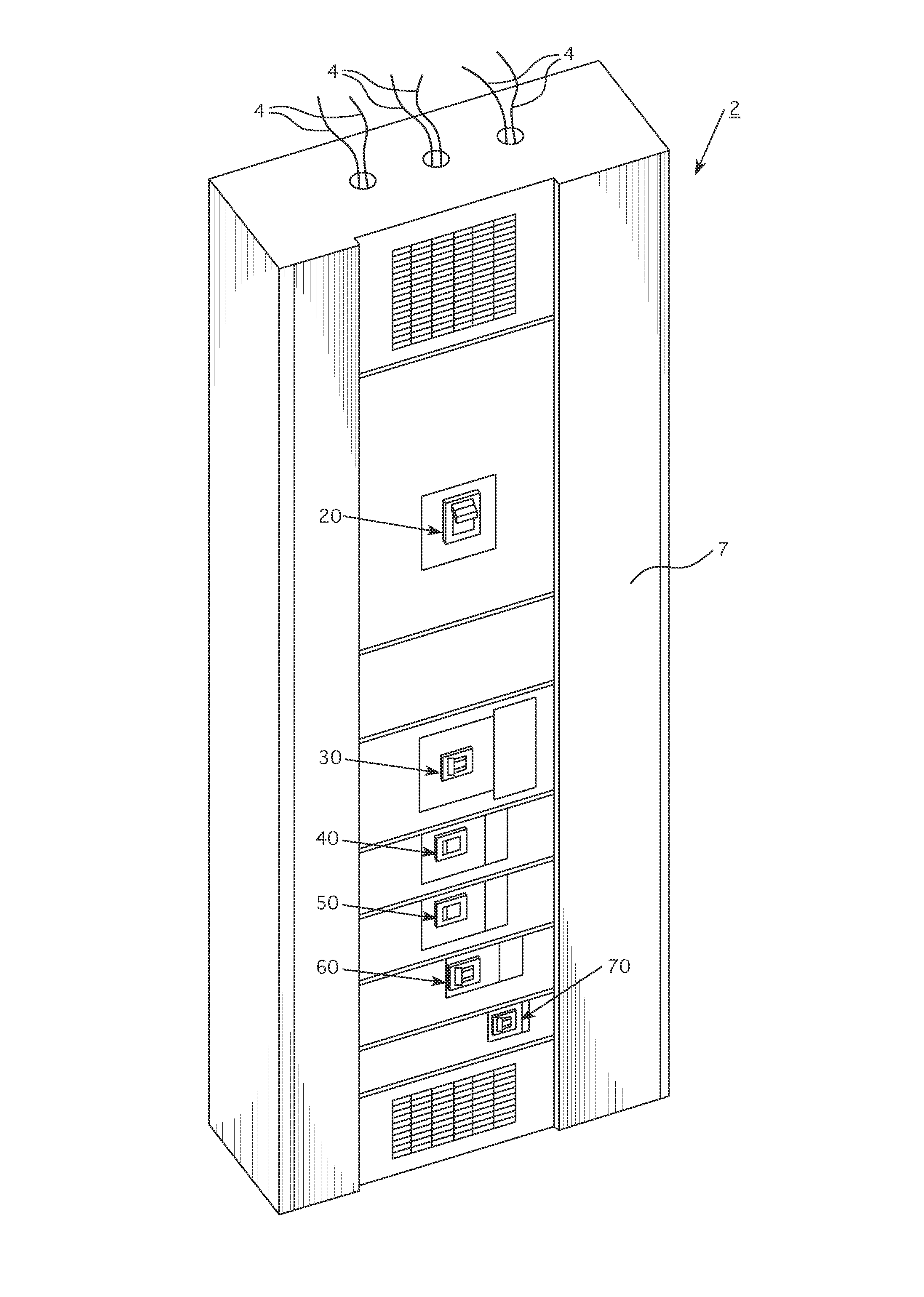 Switchboard for power distribution system