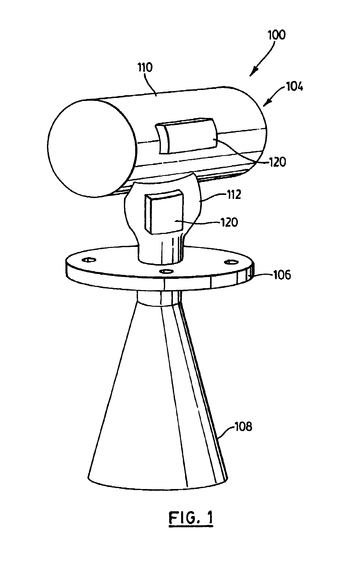 Vibratory cleaning mechanism for an antenna in a time-of-flight based level measurement system