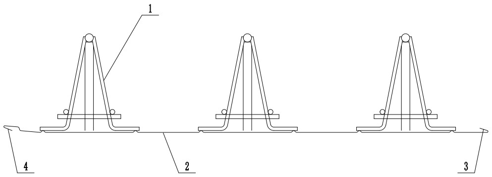 Steel bar truss floor support plate and lap joint manner thereof