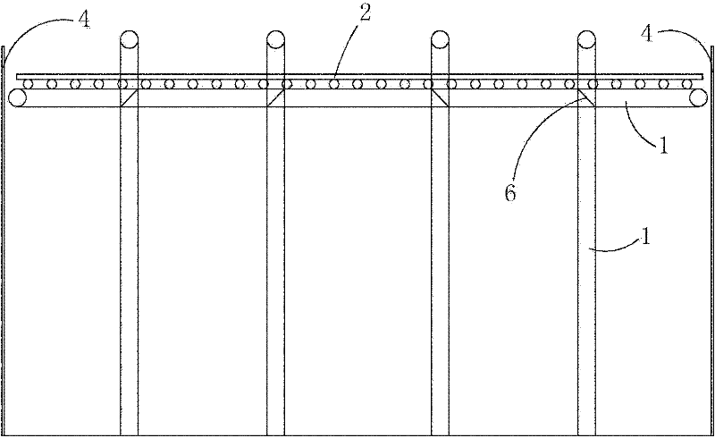 Positioning construction method for top reinforcing mesh in railway bridge support platform