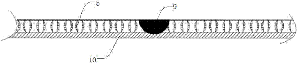 Tail end and hinge structure of PP cellular board and treatment process thereof