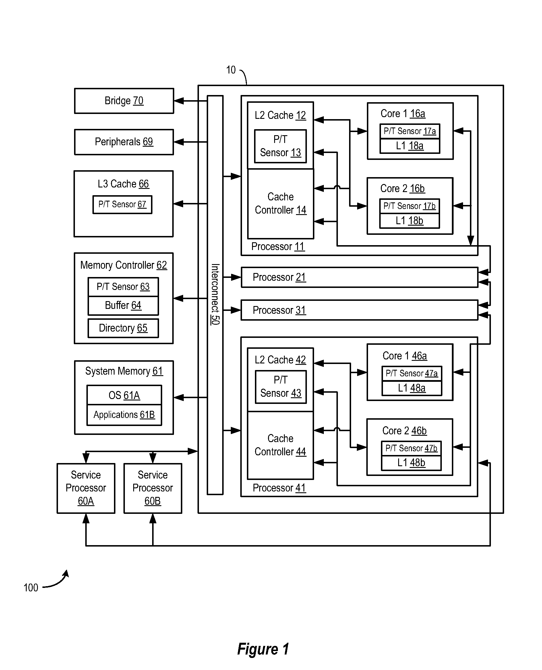 Power-aware line intervention for a multiprocessor directory-based coherency protocol