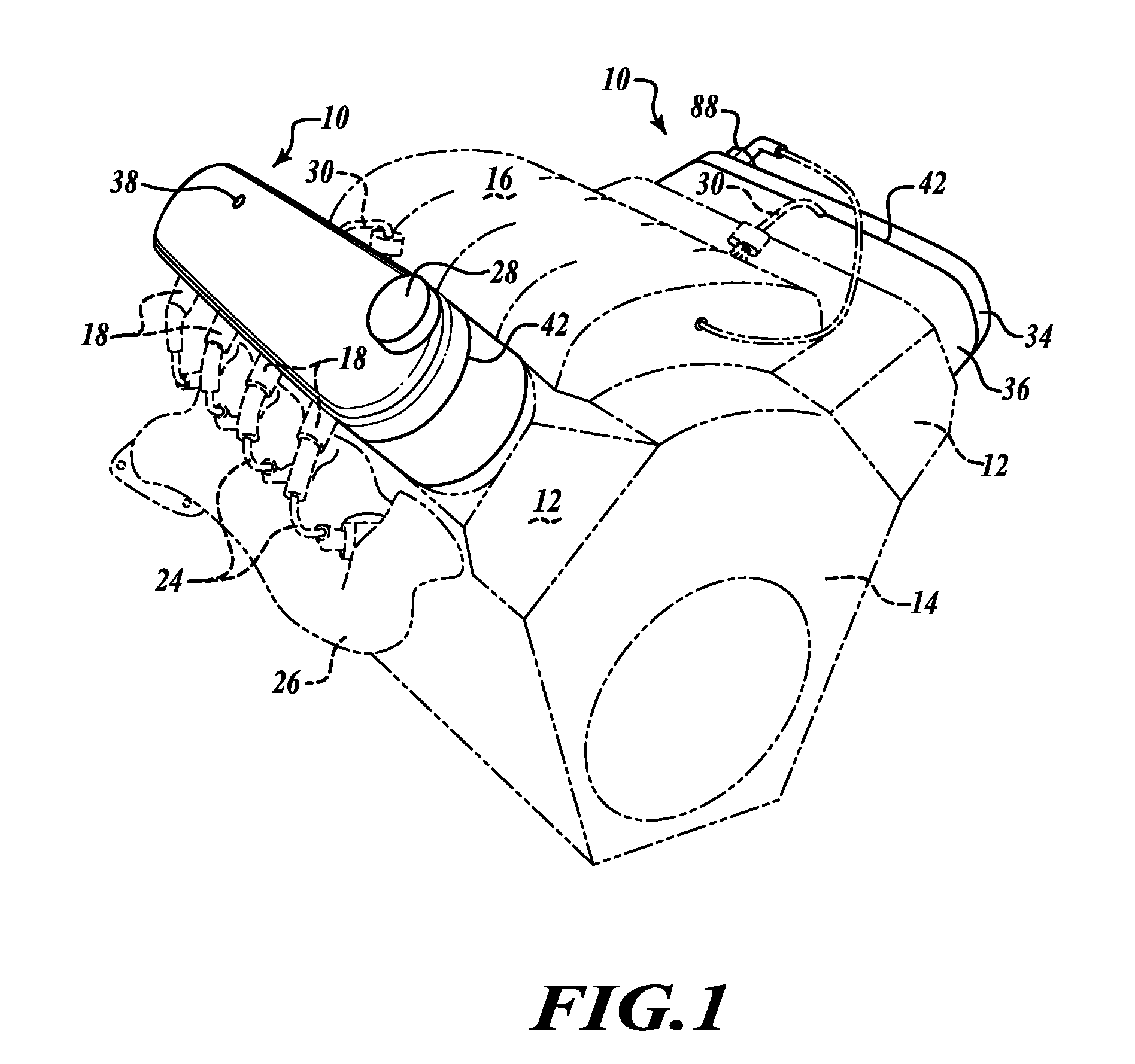 Enclosed rocker arm cover assembly having internal multi-coil mounting plate