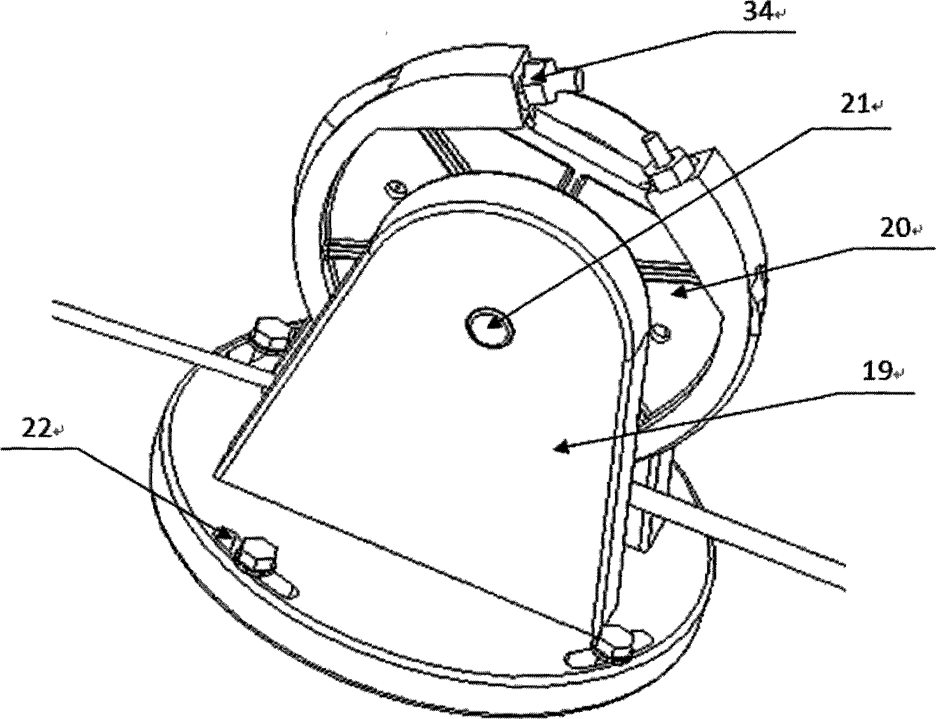 Device used for carrying out rope performance study on tandem type rope sheave structure