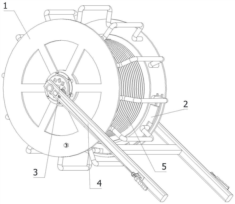 Automatic pay-off device used for communication pipeline laying