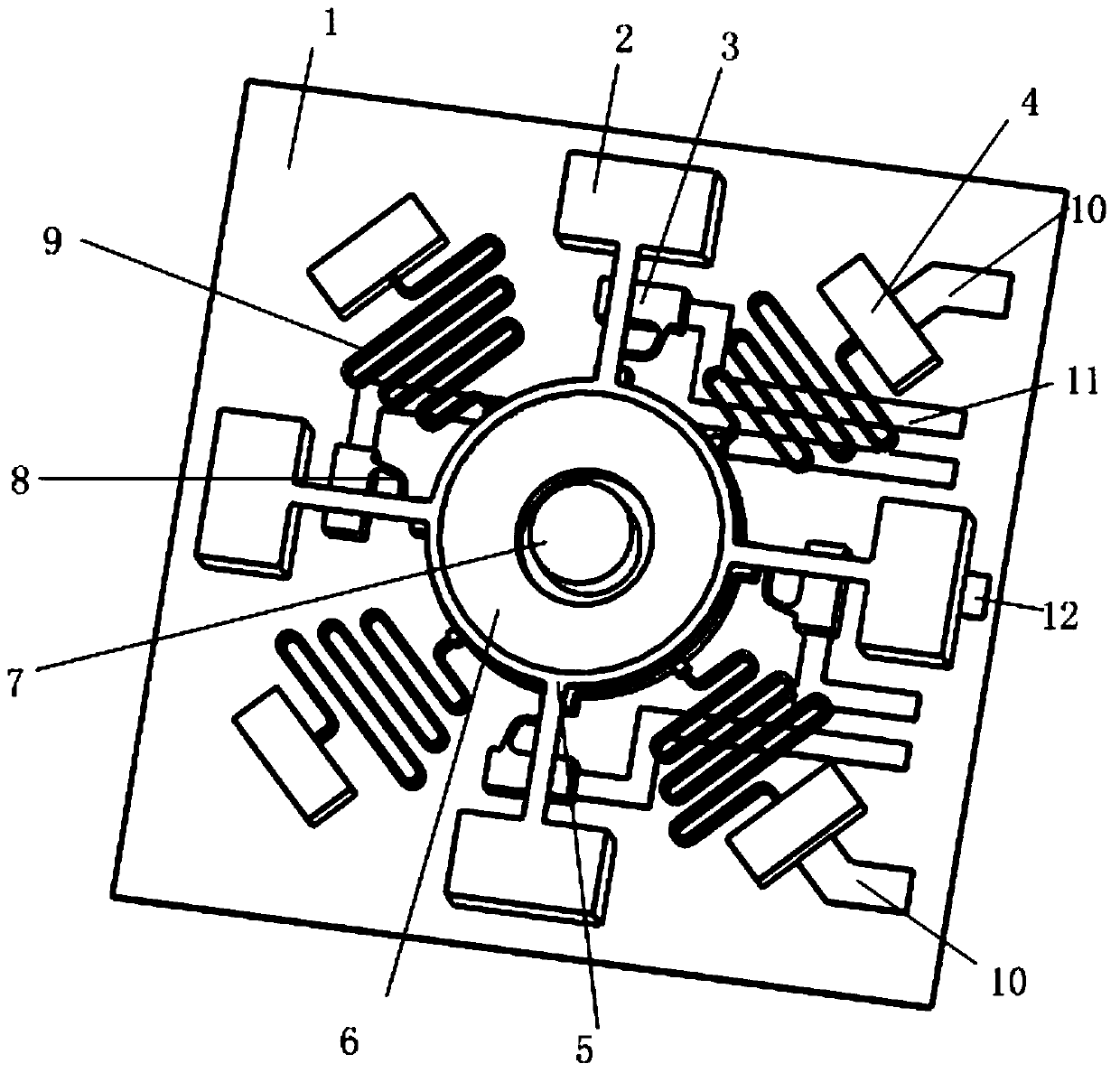 A mems universal inertial switch that can identify the load azimuth interval