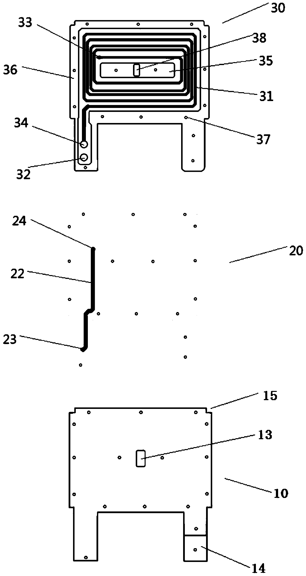 Microfluidic planar gradient coil and mounting bracket for superconducting pulsed nuclear magnetic resonance spectrometer