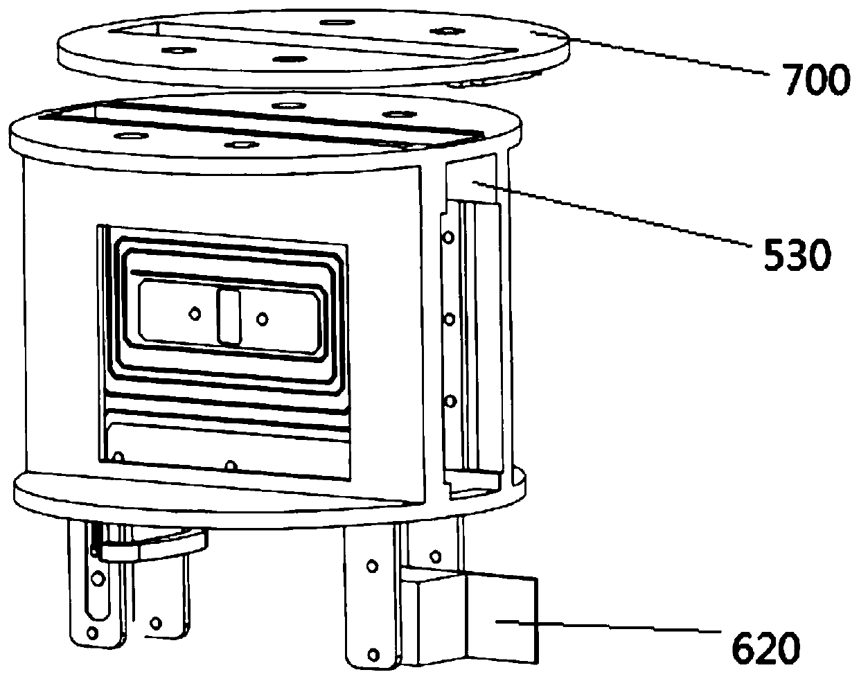 Microfluidic planar gradient coil and mounting bracket for superconducting pulsed nuclear magnetic resonance spectrometer