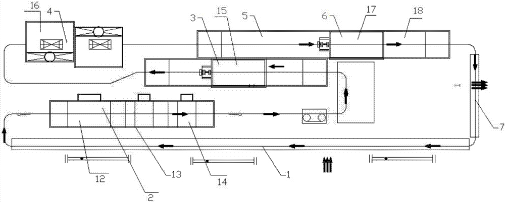 Agricultural equipment gearbox coating line and coating method thereof