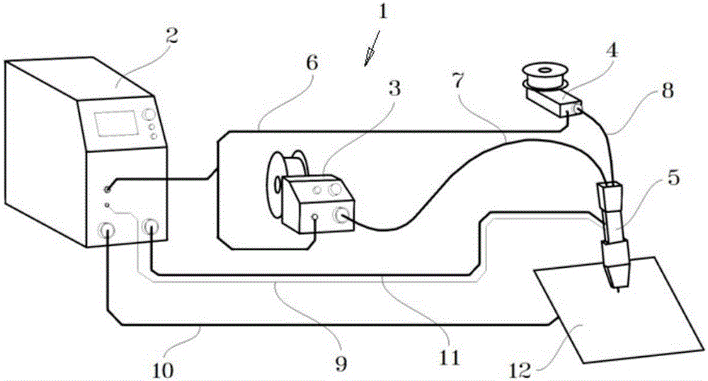 Single-power supply multi-wire welding machine and non-extinguishing arc welding wire alternate conversion control method thereof