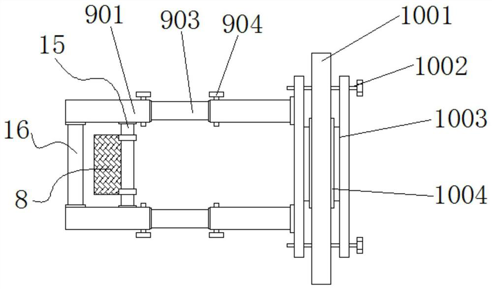 Medical magnetic resonance automatic disinfection device with shock absorption and protection functions