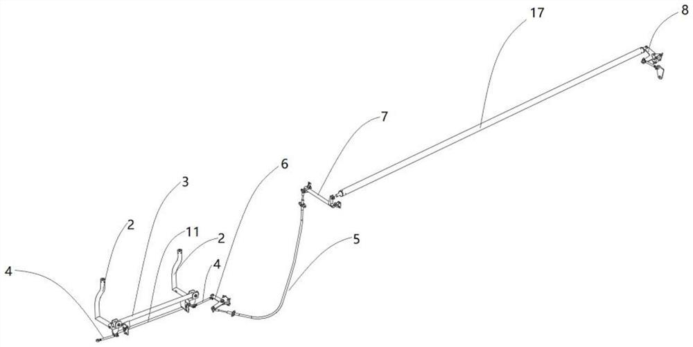 Fixed-wing aircraft aileron control mechanism and fixed-wing aircraft