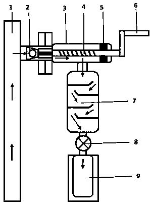 Oil well mouth sampling device, decompression device and sampling method