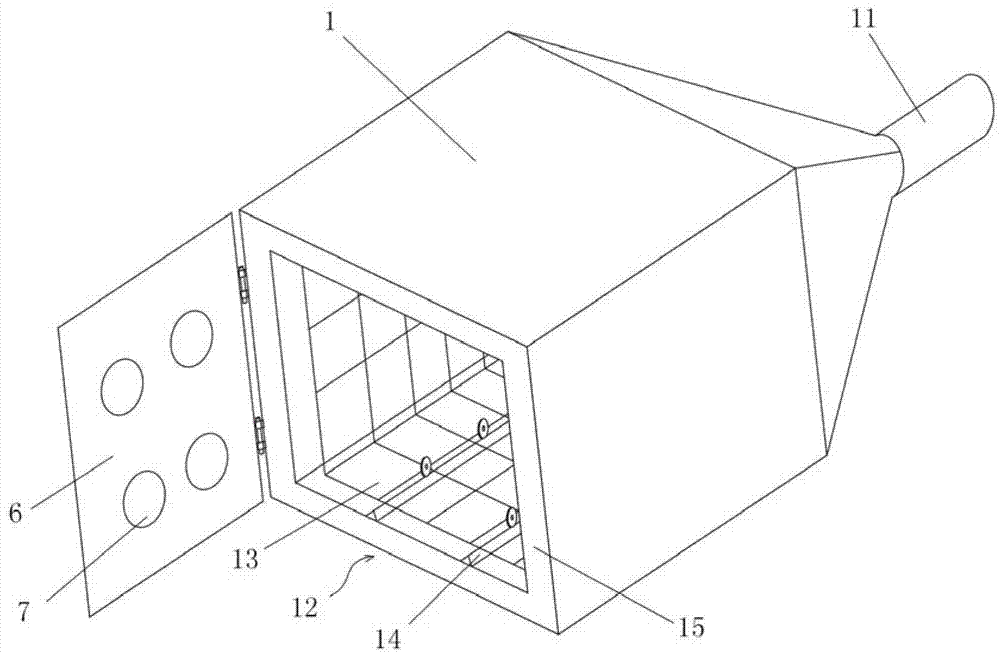 Fire tube type heating device applied to flue-cured tobacco three-dimensional seedling raising greenhouse