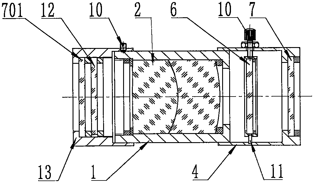 Structure of compensation filter device in multi-sequence laser shadow photography
