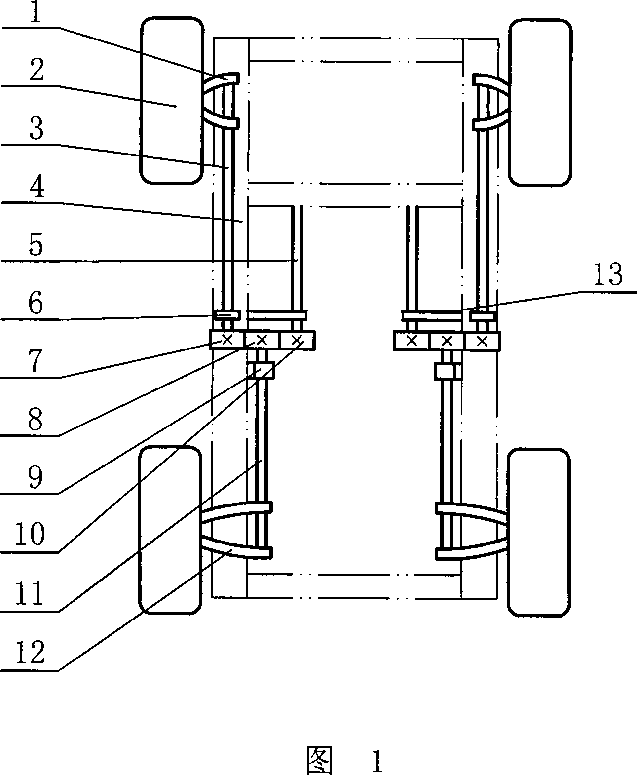 Torsion bar type automobile suspension arrangement