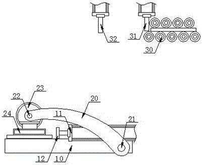Automatic feeding and punching system for automobile supporting arm assembly