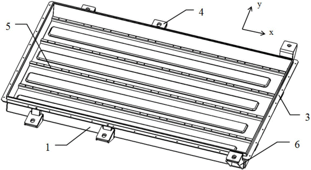 Aluminum battery box body for electric vehicle and manufacturing method of aluminum battery box body