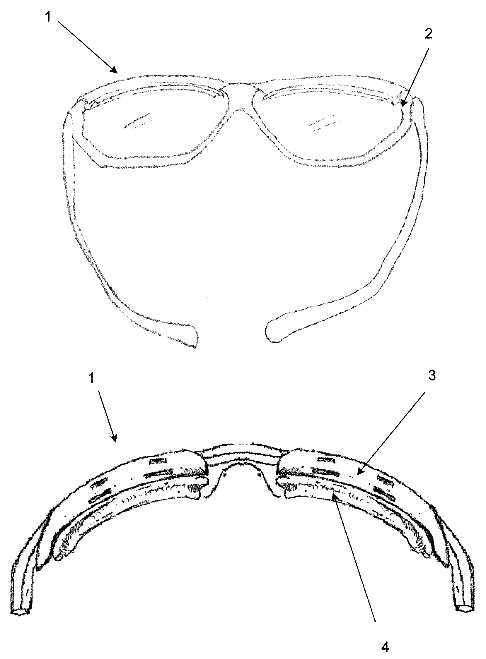 Sweat liner for glasses