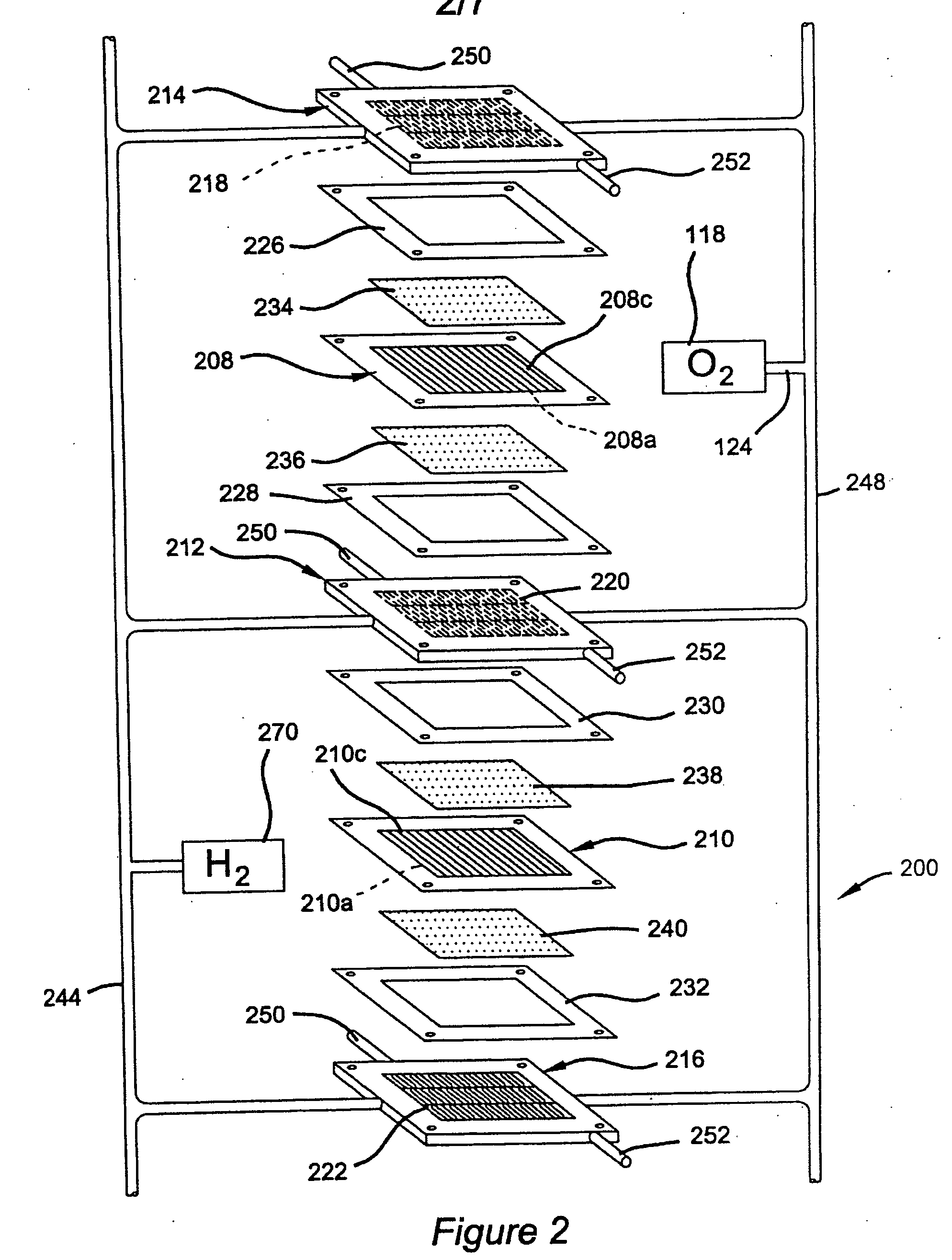 Electrical current measurement in a fuel cell
