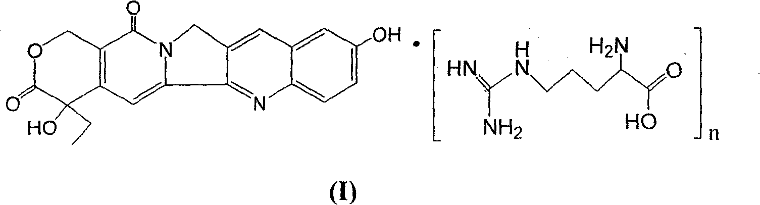 10-hydroxy camptothecin arginine salt, and its preparing method and use