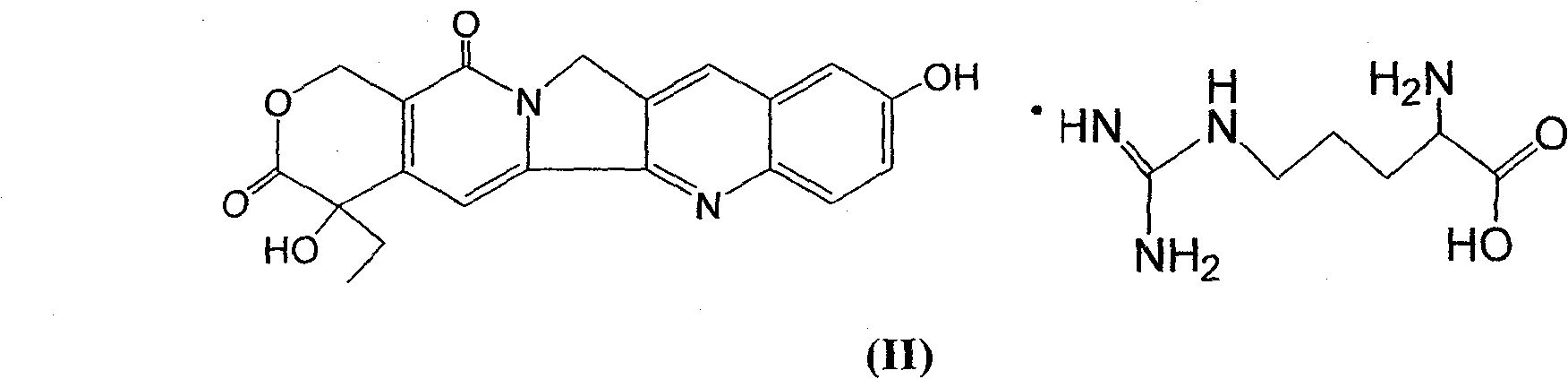 10-hydroxy camptothecin arginine salt, and its preparing method and use