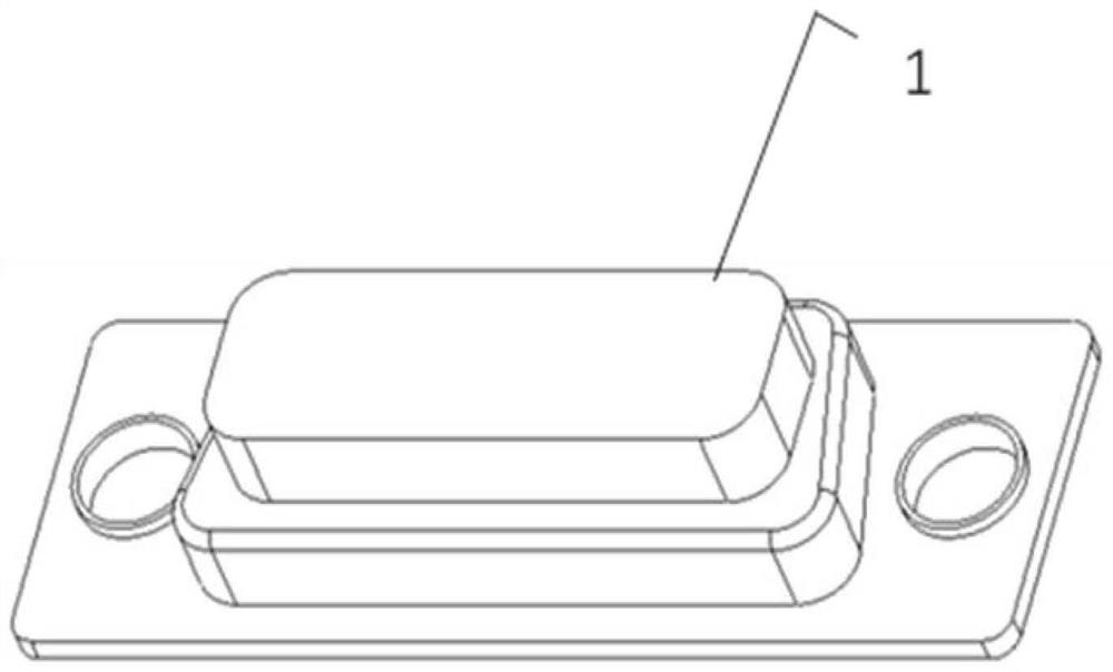 Epoxy glue potting process method for tail-cover-free electric connector cable