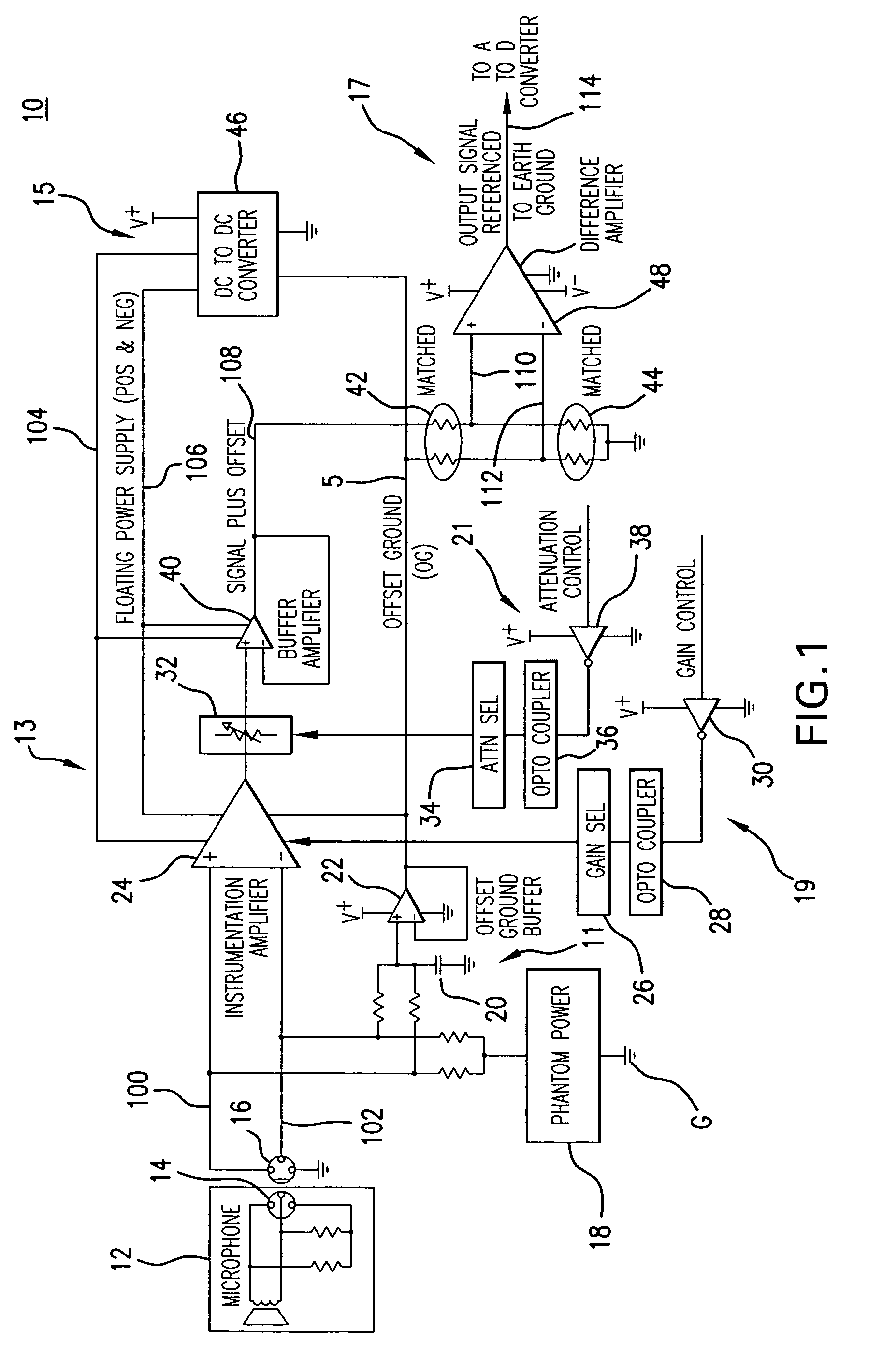 System and method for amplifying low level signals provided on electrical supply power