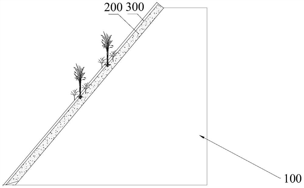 Ecological restoration method for high and steep slope