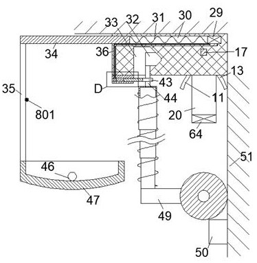 Cleaning device for outer wall of residential glass curtain wall