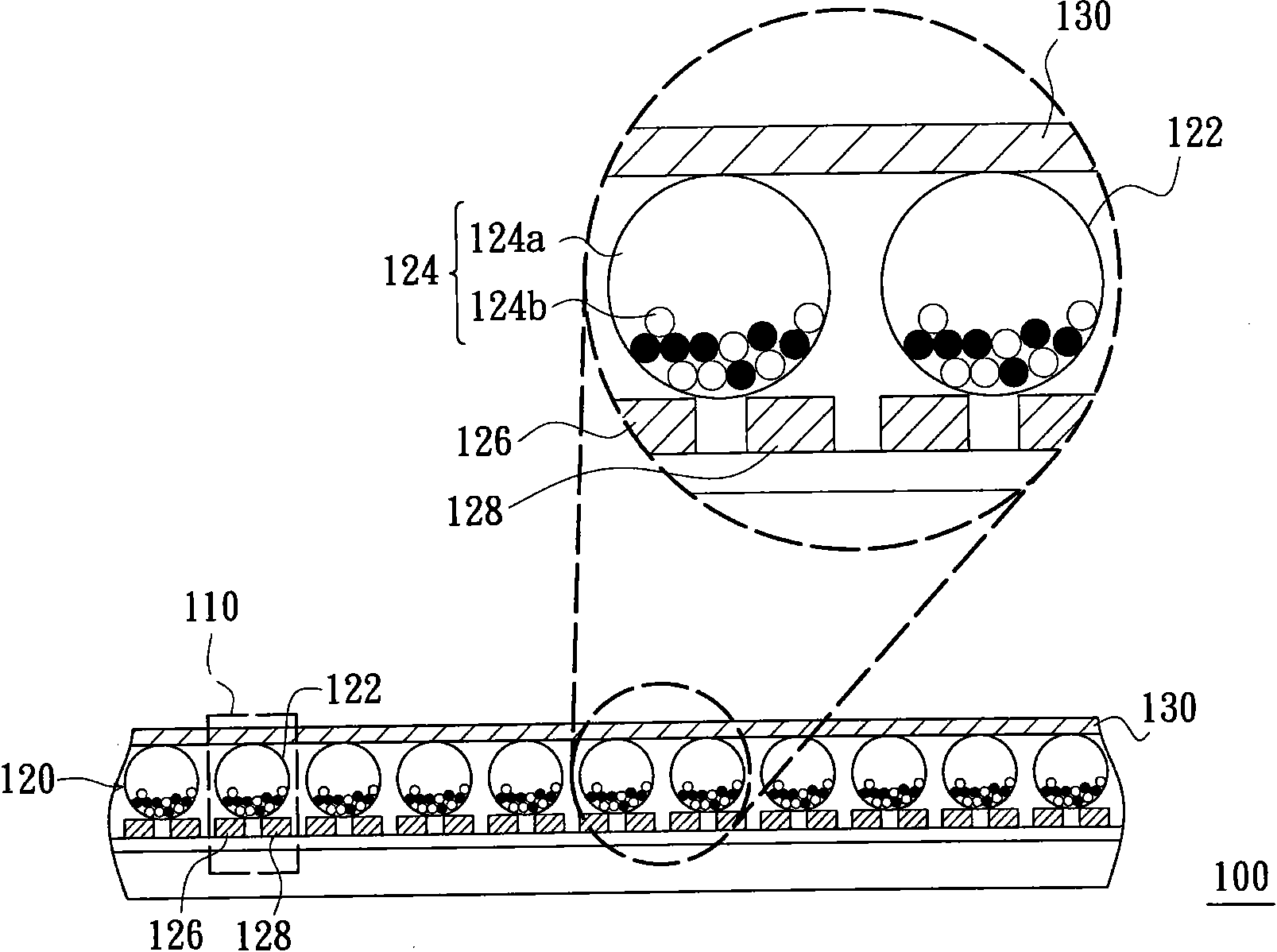 Electrophoresis type display device and display method thereof