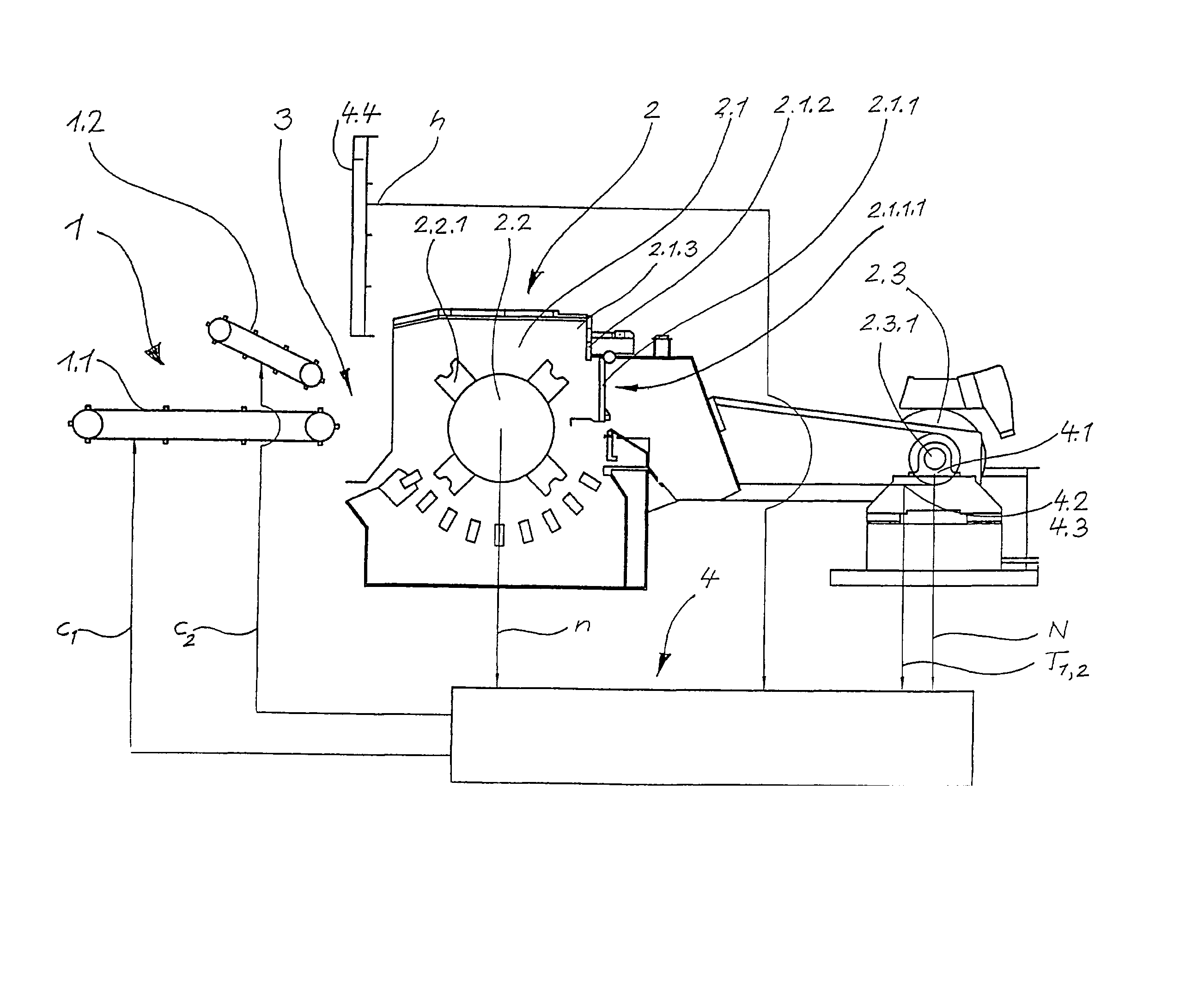 Method and installation for comminuting scrap material