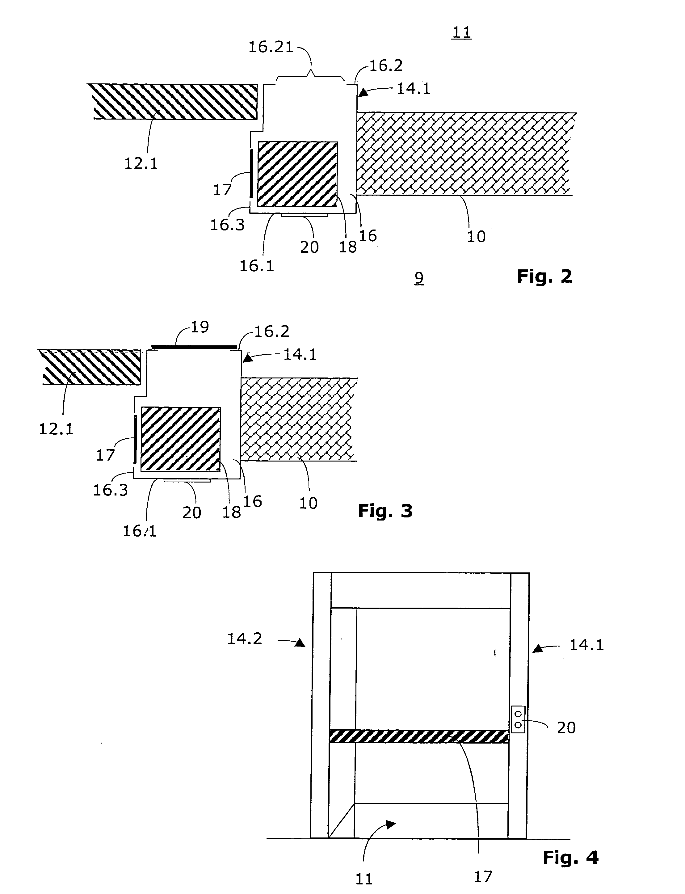 Door frame of a shaft door with a control arrangement for an elevator shaft and method for access to a control unit