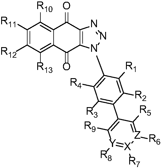 Triazole naphthoquinone connected aromatic (heterocyclic) ring derivative