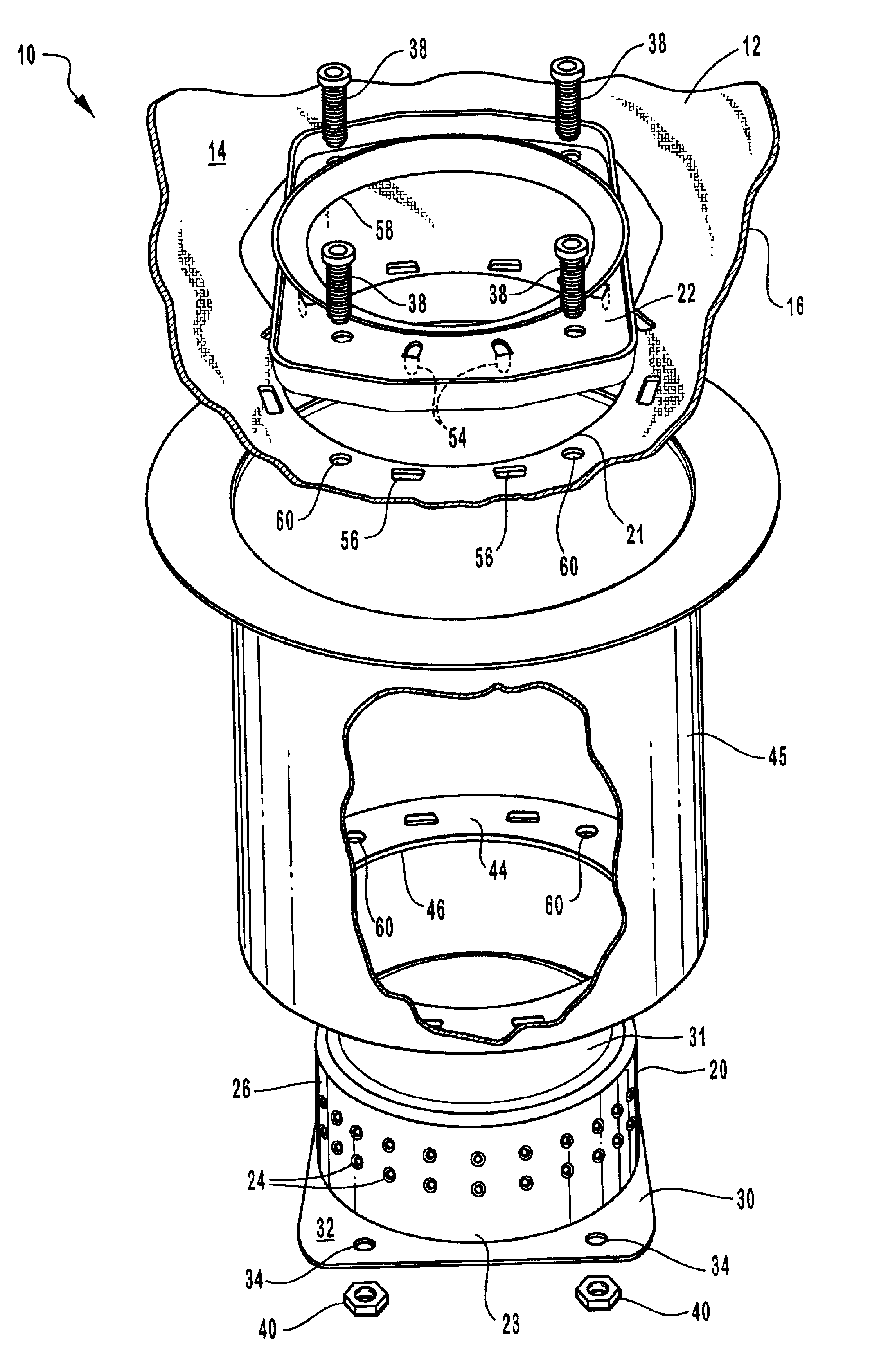 Cylindrical passenger airbag module