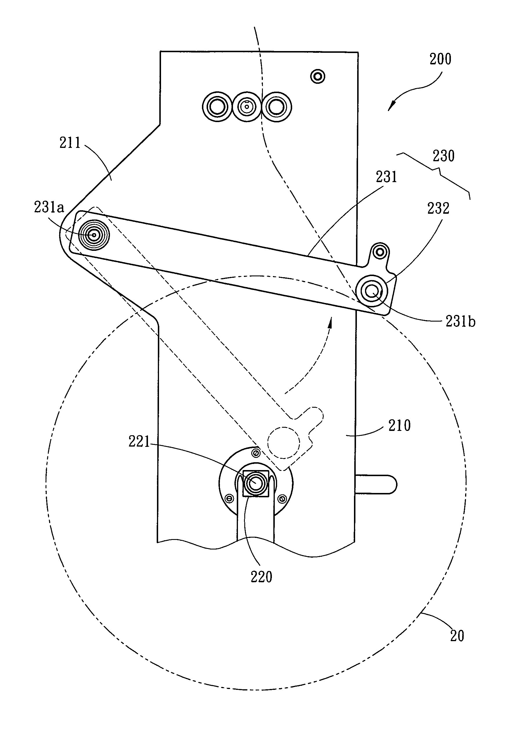 High-speed high-stand fabric take-up device with uniform fabric tautness arrangement