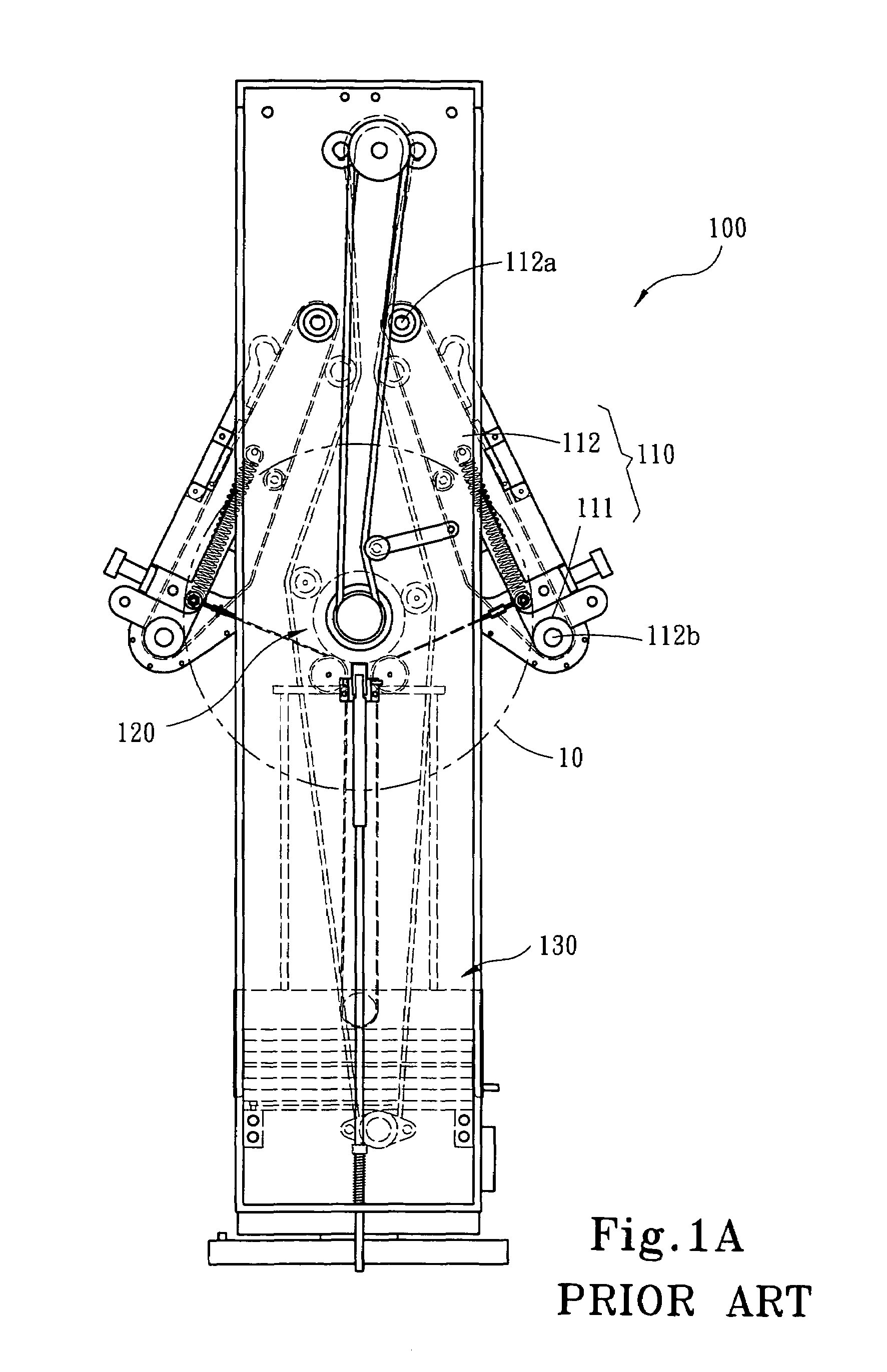 High-speed high-stand fabric take-up device with uniform fabric tautness arrangement